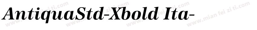 AntiquaStd-Xbold Ita字体转换